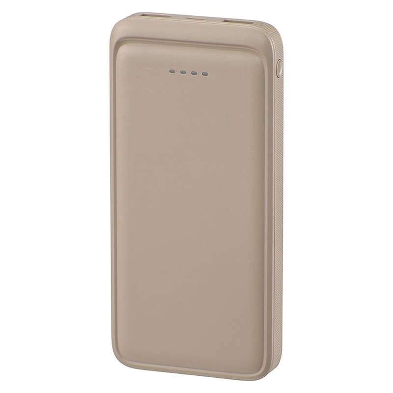 SmartComm モバイルバッテリー 10000mAh ラテ・グレージュ｜SMP-MB100