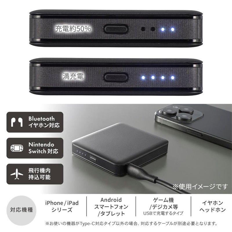 SmartComm モバイルバッテリー PD20W 5000mAh ブラック｜SMP