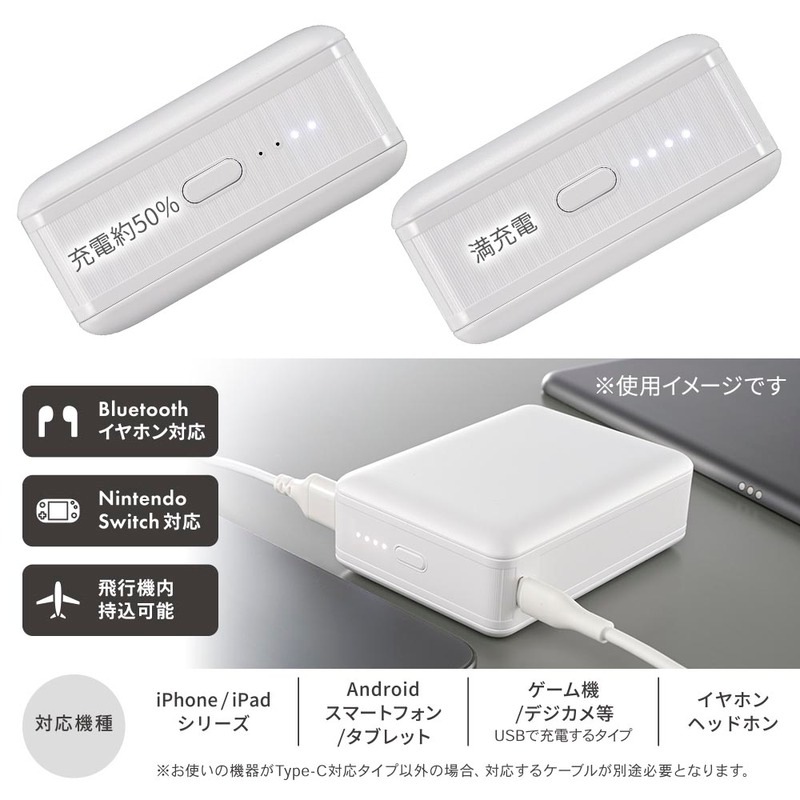 SmartComm モバイルバッテリー PD20W 20000mAh ホワイト｜SMP-PD200-W