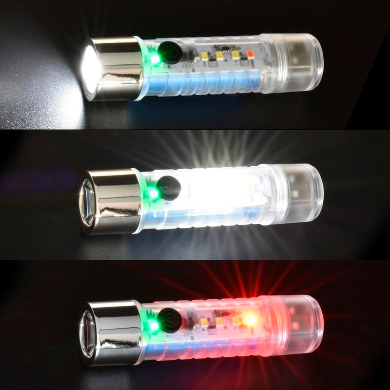 懐中電灯 2台SET 充電式 ポケット ライト スケルトン ハンディライト 爆光 照明 作業灯 LED照明 ミニサイズ LED COB typec 2-SKELGT 懐中電灯 充電式 ライト CM SHOPパル2 lm&frasl;ライト