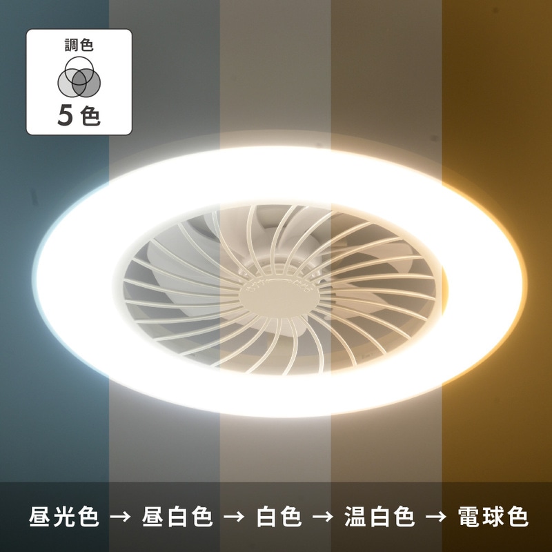 ファン付きLEDシーリングライト 12畳用 調光調色 白｜LE-YF49T12Y-W 06