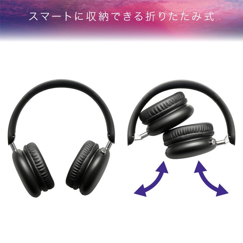 AudioComm ワイヤレスヘッドホン ブラック｜HP-W325N 03-2889｜通販