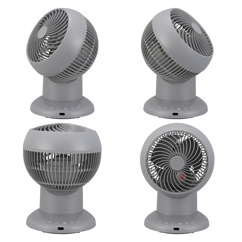 360°サーキュレーター DC 28畳まで グレー｜KIS-SQ2026D-H 08-3341