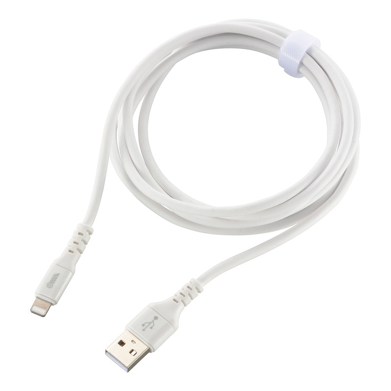 SmartComm やわらかケーブル USB Type-A to Lightning 2m ホワイト