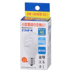 �����ʥܡ��� �ŵ���ָ��� E17 40W���� ����� 8W 84mm��EFA10ED/8-E17-S 04-5289