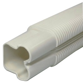 エアコン配管用 万能ジャバラ 背割り方式 後付け可能 アイボリー 幅8cm