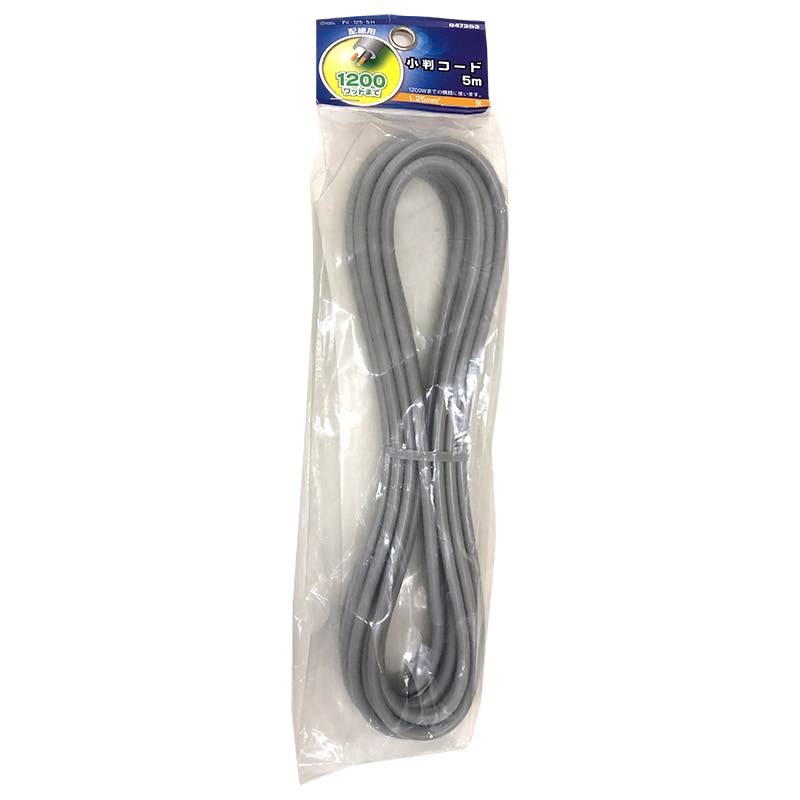 コバンコード VCTFK 1.25mm2 5m 灰_VCTFK1.25 5M 04-7353｜通販なら