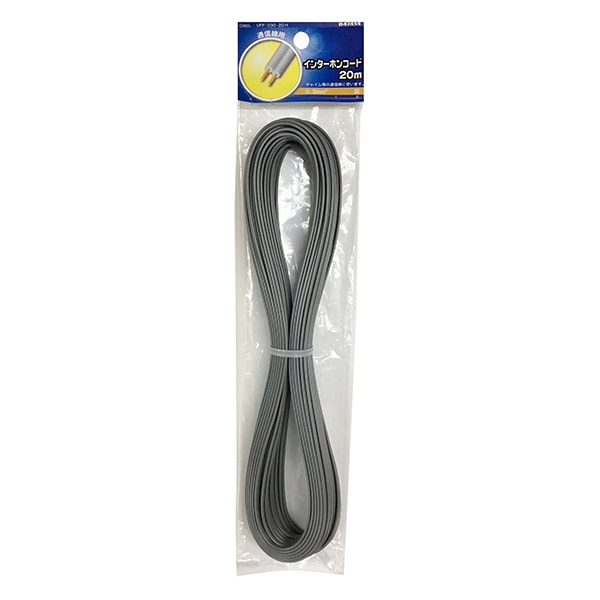 OHM 通信線用 インターホンコード 20m 灰 (04-7414) 2mvetro インターホンコード 20m 灰_VFF-030-20H 04-7414｜通販ならオーム電機