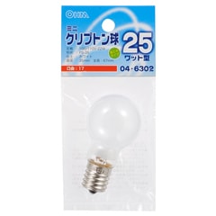 �ߥ˥���ץȥ��ŵ� E17 25W�� �ۥ磻�ȡ�LB-PS3725K-W 04-6302