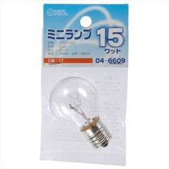 ��Ǯ�ŵ� �ߥ˥��� E17 15W ���ꥢ��LB-S3715-C 04-6609