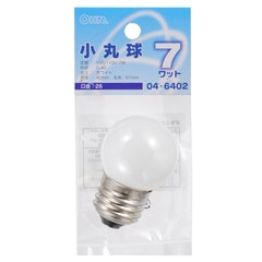 ��Ǯ�� �ߥ˥ܡ���� G40 E26 �ۥ磻�� 7W ��LB-G4607-W 04-6402