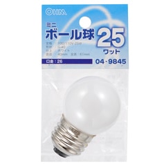 Ǯ ߥ˥ܡ G40 E26 ۥ磻 25W LB-G4625-W 04-9845