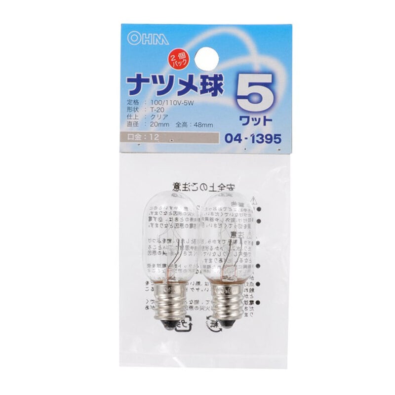 �ʥĥ��E12 5W���ꥢ 2�ĥѥå���LB-T0205-C/2P 04-1395