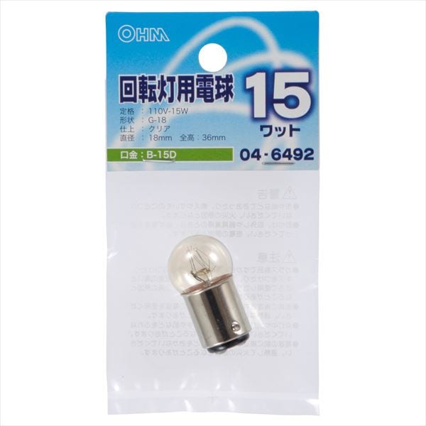 ��ž�����ŵ� G18 B-15D 110V 15W ���ꥢ��LB-K11015BAD 04-6492