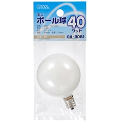 ��Ǯ�� �ߥ˥ܡ���� G50 E12 40W �ۥ磻�ȡ�LB-G5240-W 04-9081