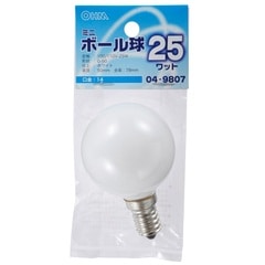 ��Ǯ�� �ߥ˥ܡ���� G50 E14 25W �ۥ磻�ȡ�LB-G5425-W 04-9807