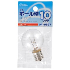トウザイ小丸 白熱電球 G-30-110V 10W 25個入り　10箱セット 白熱球 ミニボール形 G40 E17 10W クリア｜LB-G4710-C 04-9837｜通販