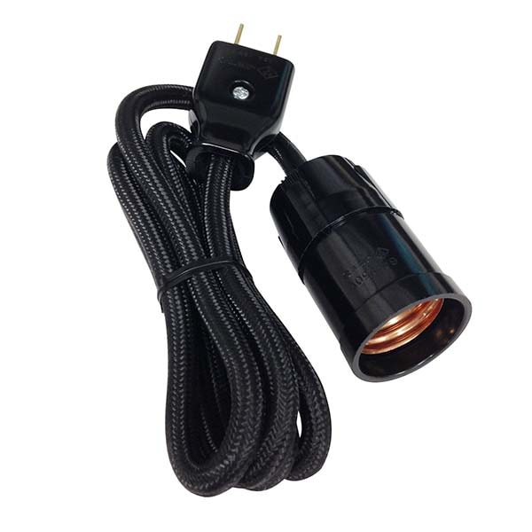 コード付ソケット コンセント E26黒_HS-L26SP/K 04-6254｜通販なら