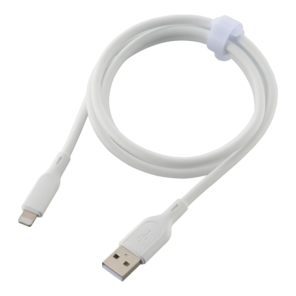 AudioComm �ʤ�餫�����֥� USB-A to Lightning 1m �ۥ磻�ȡ�SMT-L10SAL-W 01-7343