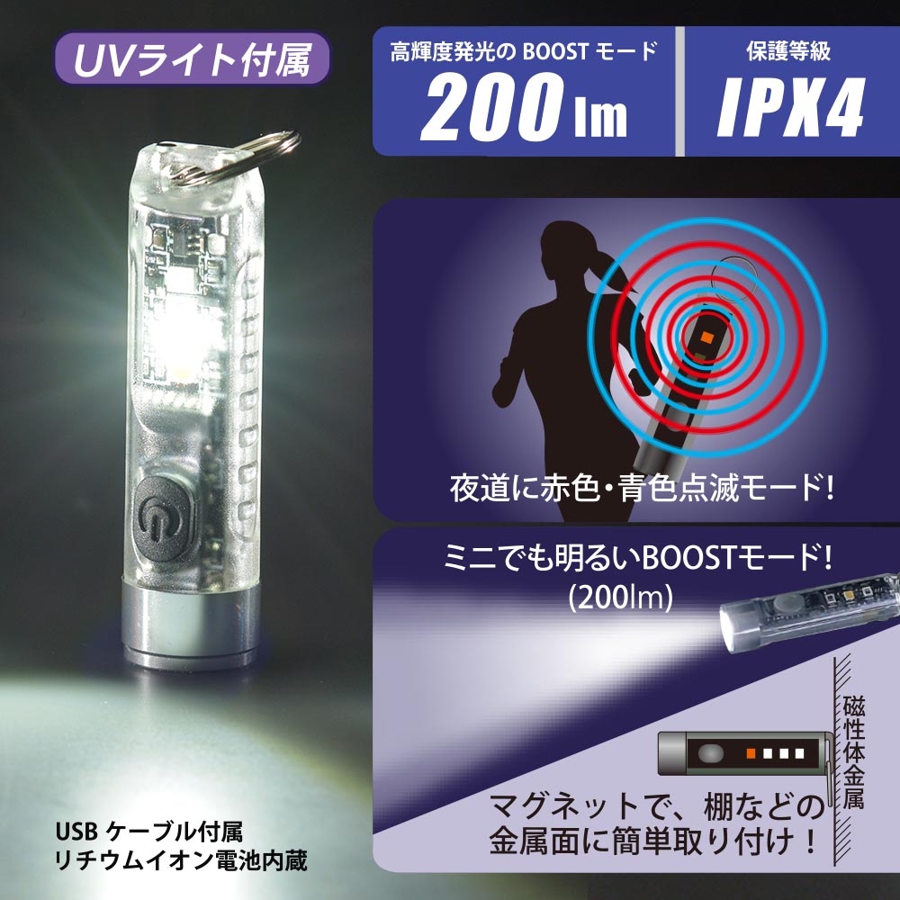USBżLEDߥ˥ޥ饤 UV饤°LH-MR139UV 08-1396