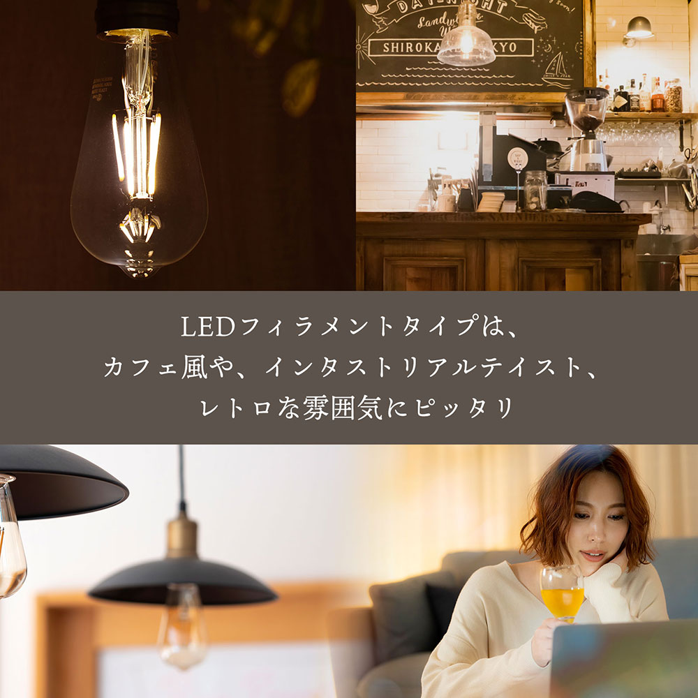 LED�ŵ� �ե������ ��ȥ��� E26 40������ �����ɥ뿧��LDF3L C6/GST64 06-3894