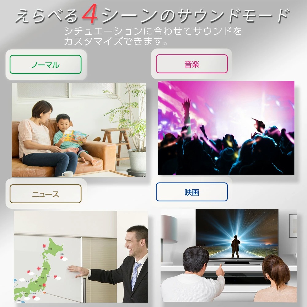 スピーカー｜AudioComm Bluetoothテレビ用スピーカーシステム｜ASP