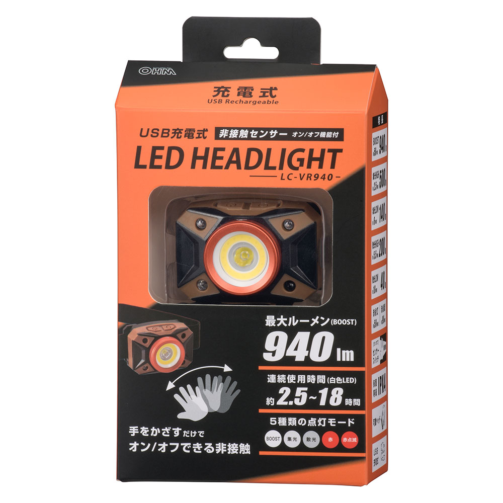 USB���ż�LED�إåɥ饤�� 940�롼��� ��LC-VR940-KD 08-1080