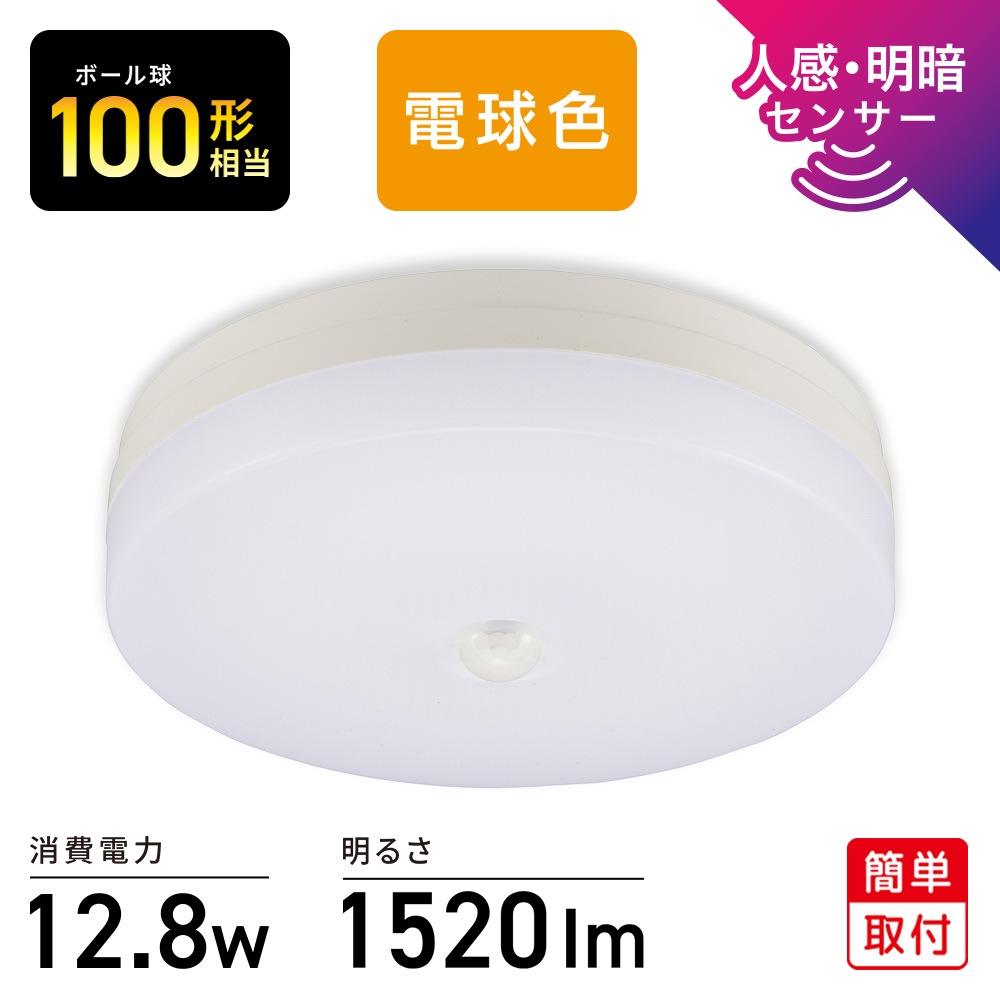 ���󥵡��եߥ�LED������󥰥饤�� 100�� 1520�롼��� �ŵ忧��LE-Y13LG-PIR 06-5635