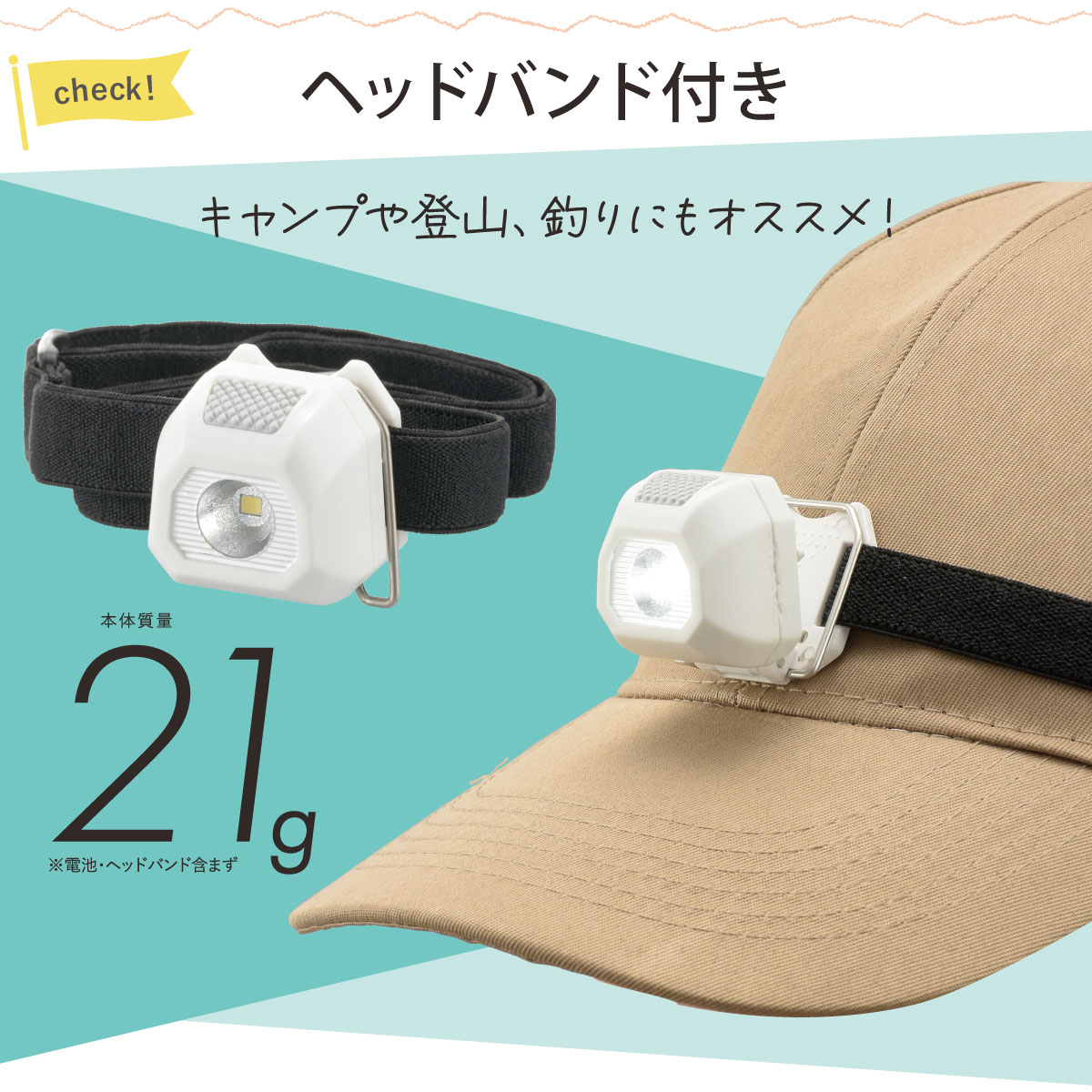 ミニLEDヘッドライト｜LC-HCR1-W 08-1353｜通販ならオーム電機ダイレクト