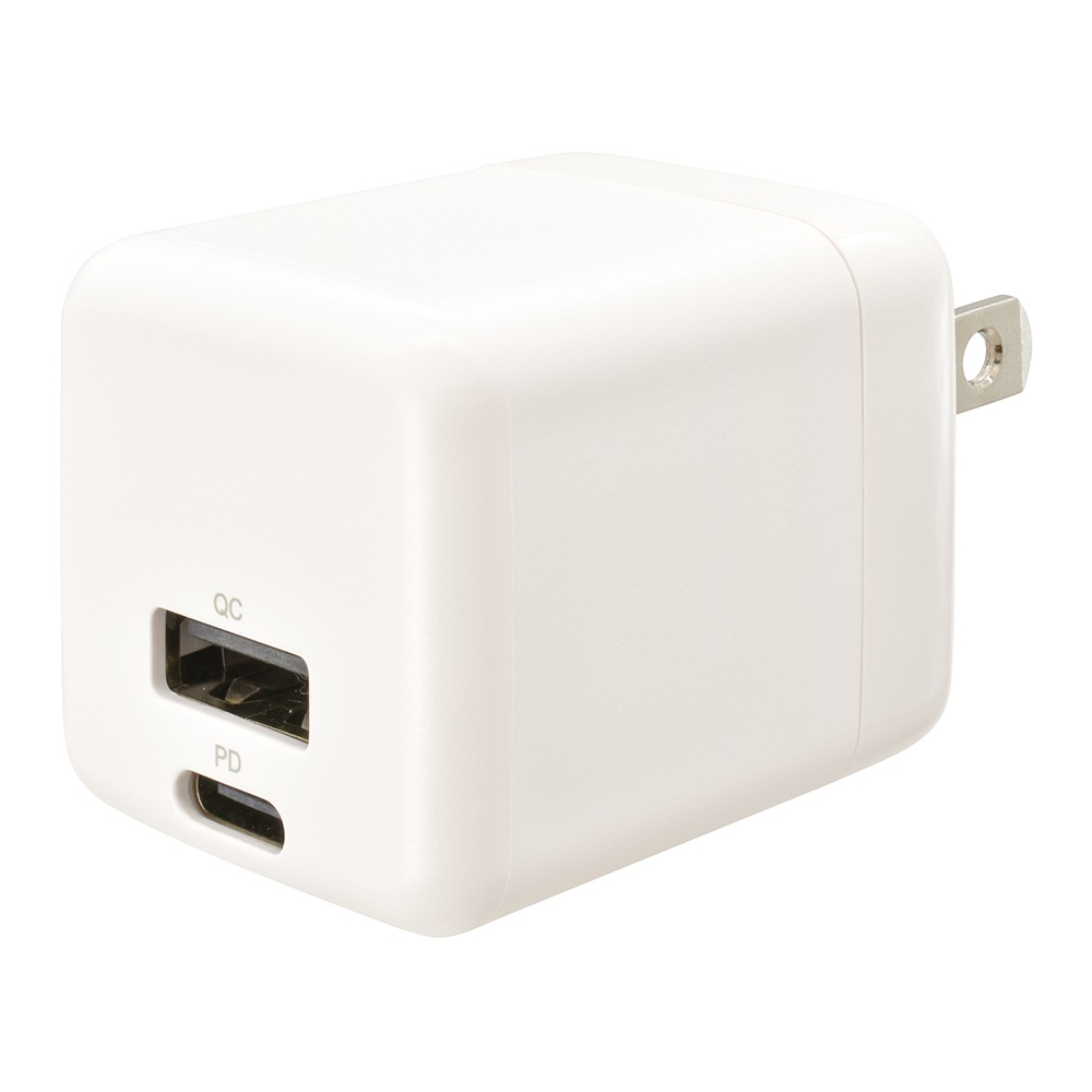 AudioComm PD/QC�б� AC���Ŵ� Type-C/A 20W��MAV-AP20WCA-W 01-7366