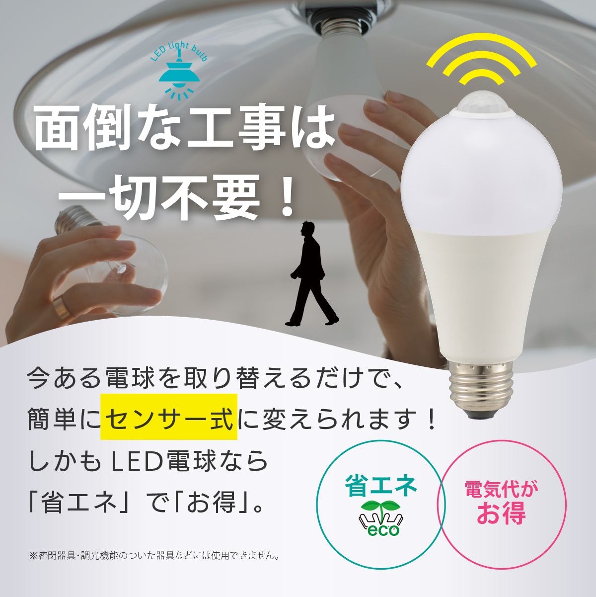 LED�ŵ� E26 100������ �ʹ����ť��󥵡��դ� �������LDA12D-G R52 06-4790