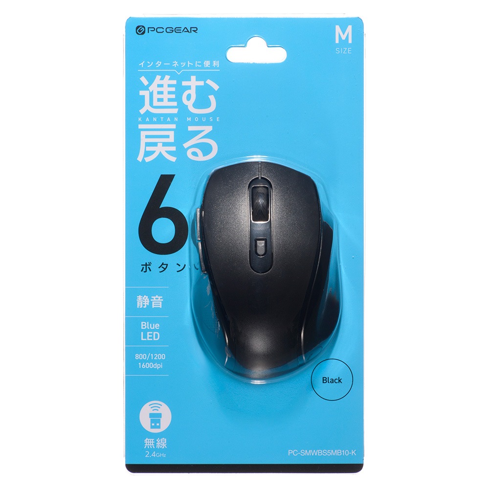 PCGEAR ̵�����ؼ��ޥ��� M������ �֥�å���PC-SMWBS5MB10-K 01-3608