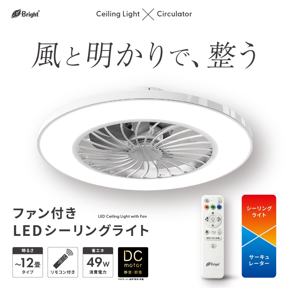 �ե����դ�LED������󥰥饤�� 12���� Ĵ��Ĵ�� ���LE-YF49T12Y-W 06-5248