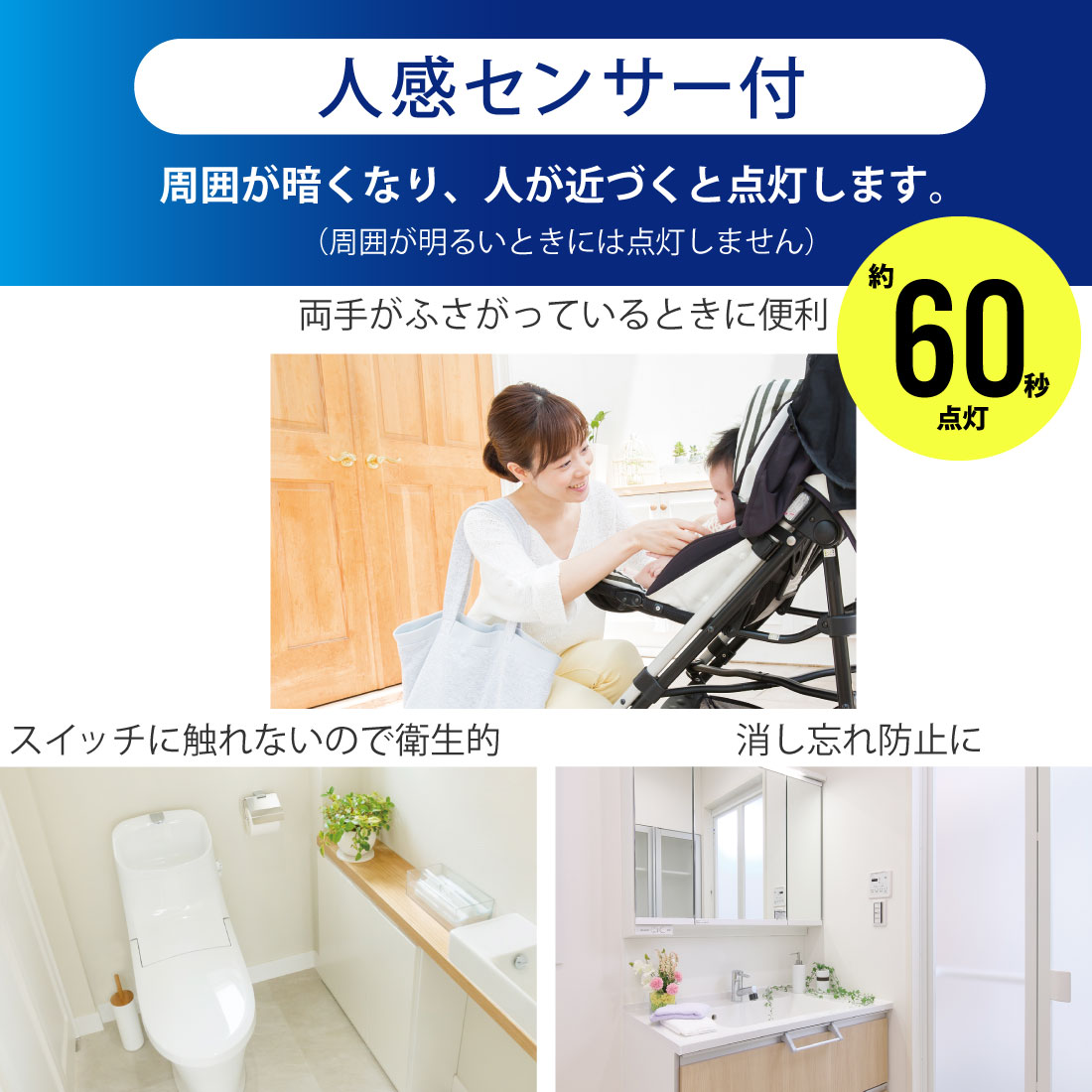 LED�ߥ˥�����󥰥饤�� �ʹ����󥵡� 100�� 1650�롼��� �������LE-Y13RB-WD 06-5065