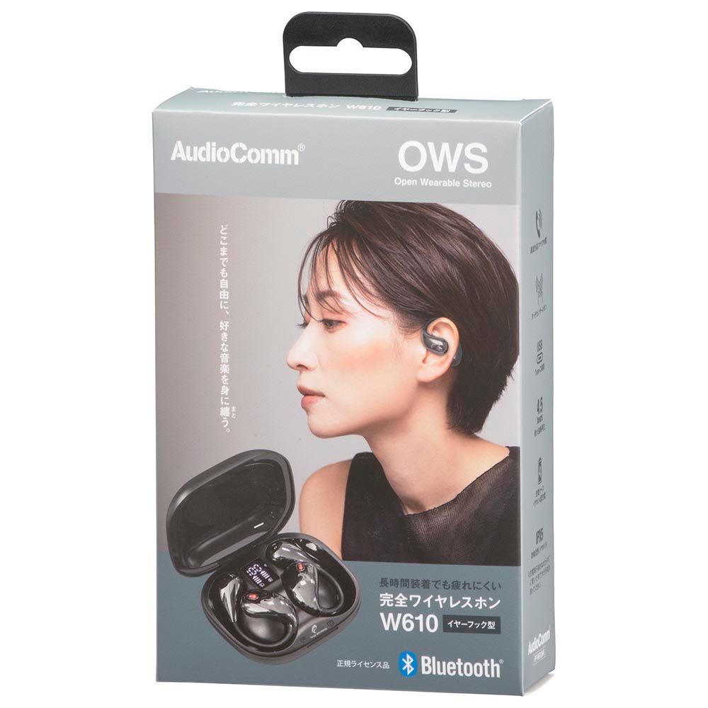 AudioComm 完全ワイヤレスイヤホン OWS イヤーフック ブラック｜HP