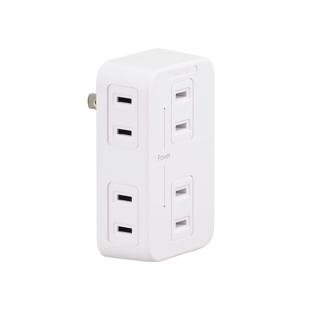 ホームタップ　１０箱まとめうり 発煙ガード安全タップ6個口 白｜HS-A6H-W 00-2602｜通販ならオーム電機