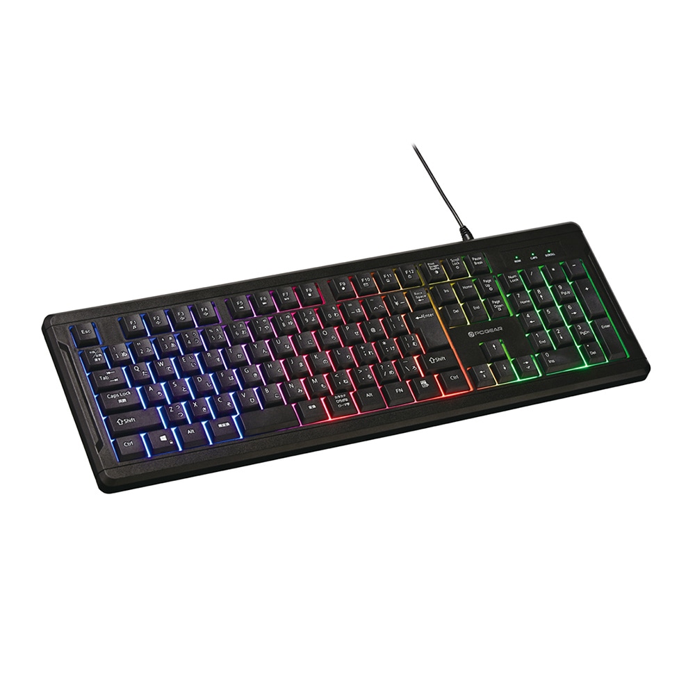 PCGEAR 有線USBゲーミングキーボード｜PC-SKREX301-K 01-7280｜通販