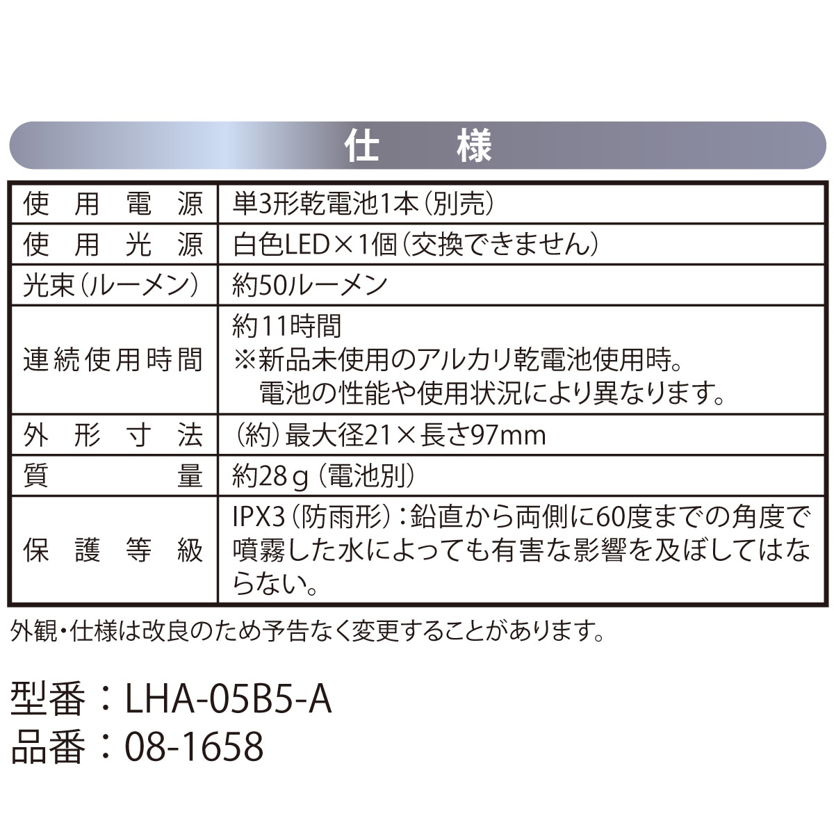 LED����ѥ��ȥ饤�� �֥롼��LHA-05B5-A 08-1658