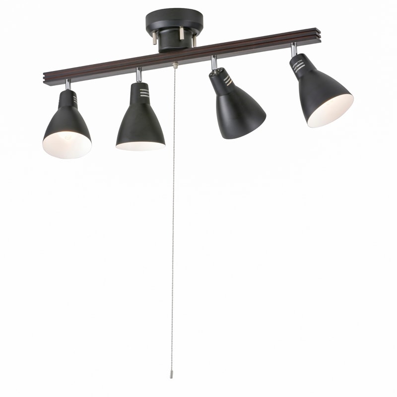 4灯シーリングライト LED電球付 ブラック｜LT-YY40AW-K 06-1462｜通販