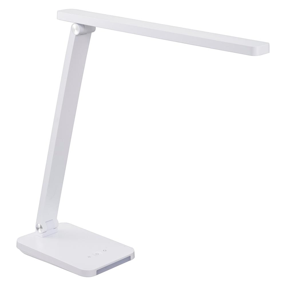 LEDデスクライト 4段階調光 3段階調色 520lm ホワイト｜ODS-LDR618K-W