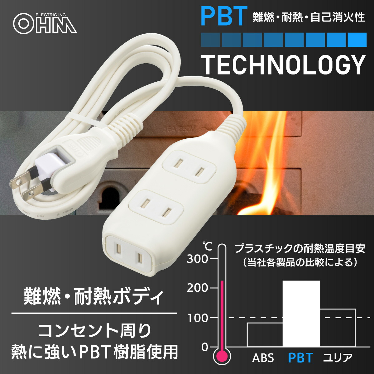 3個口タップ マグネット付き 1m｜HS-T31MGW22 00-1673｜通販なら
