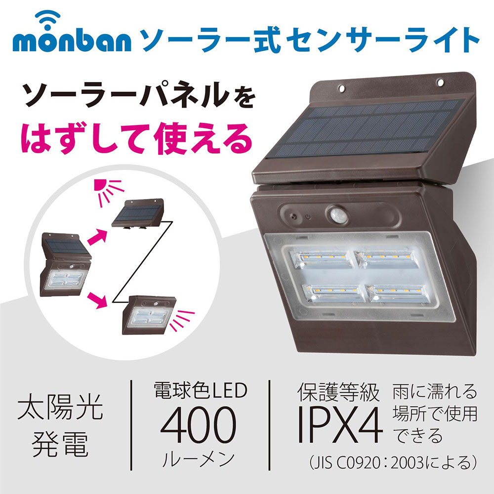 monban �����顼�����󥵡��饤�� �ѥͥ��곰�� �ŵ忧LED �֥饦���LS-S140SR4-T 06-4293