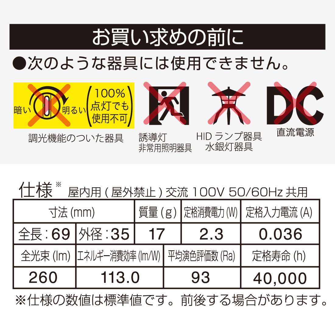 LED�ŵ微��E17 25������ �ŵ忧��LDA2L-G-E17 RA 06-5551