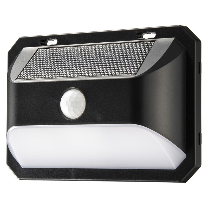 E-Bright センサーウォールライト ソーラー 400ルーメン｜LS-B400JW-SD