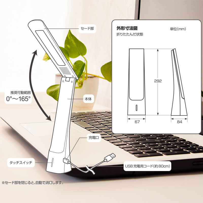 LEDǥ饤 USBż ۥ磻ȡDS-LD24AG-W 06-1698