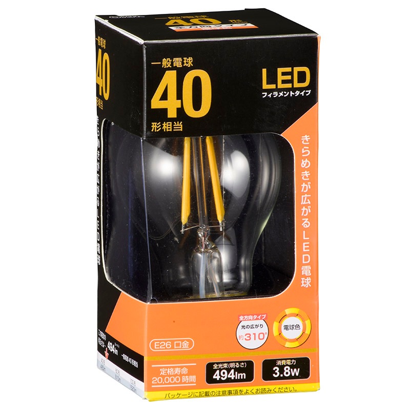 LED�ŵ� �ե������ �����ŵ� E26 40������ �ŵ忧 ���ꥢ ��������LDA4L C6 06-3462