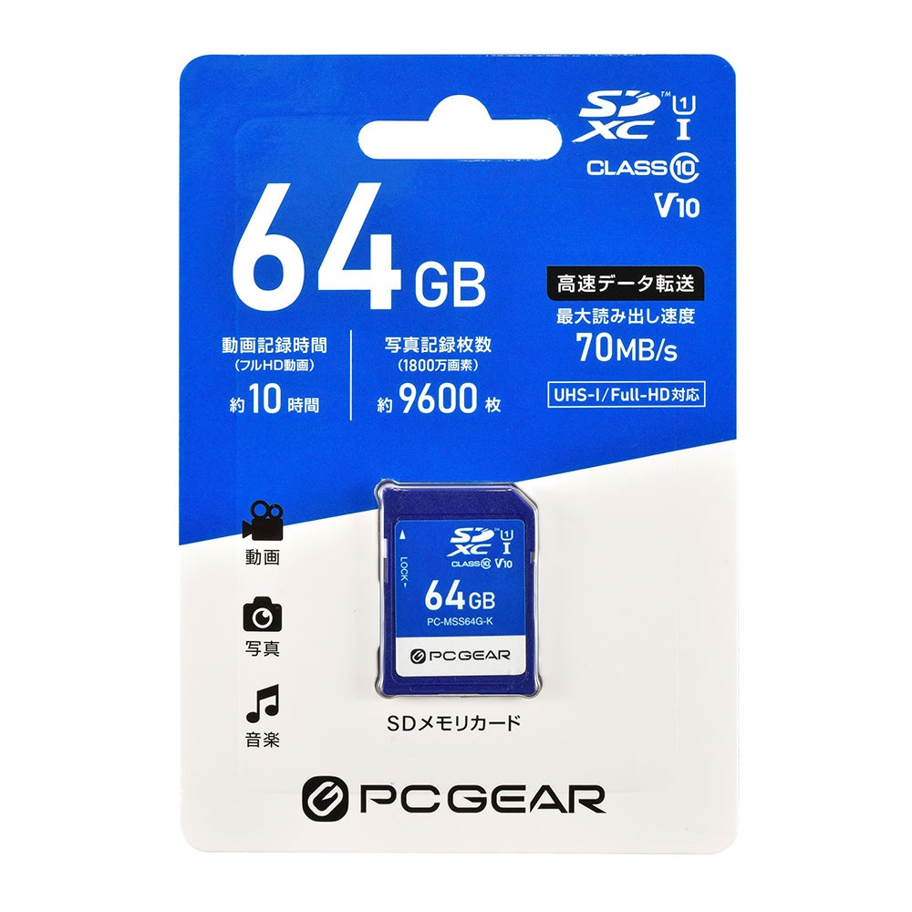 PCGEAR SD���꡼������ 64GB��PC-MSS64G-K 01-3940
