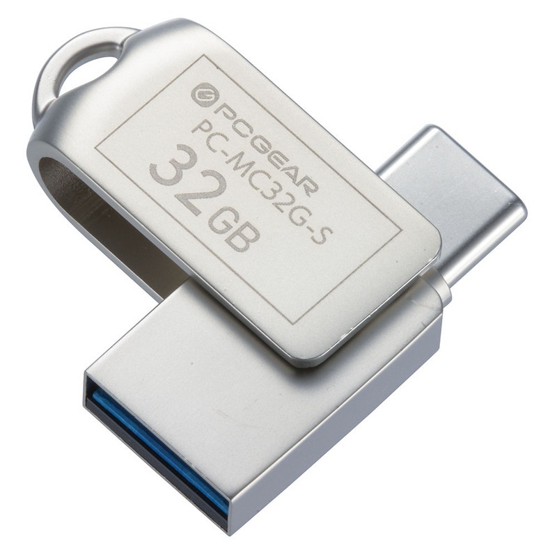 PCGEAR USB���꡼ 32GB TypeC&TypeA�б���PC-MC32G-S 01-0063
