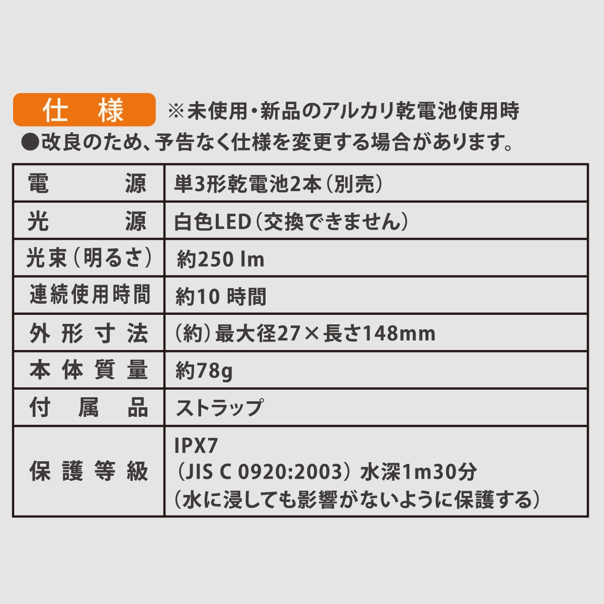 LEDズームライト 250ルーメン｜LHA-Z25D5 08-1639｜通販ならオーム電機