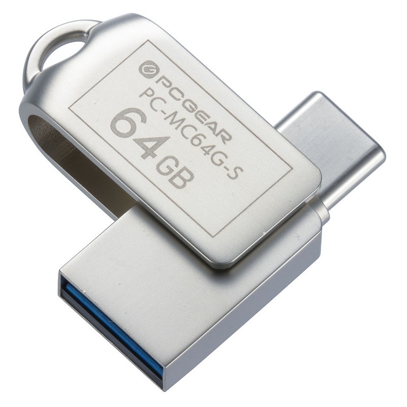 PCGEAR USB���꡼ 64GB TypeC&TypeA�б���PC-MC64G-S 01-0064
